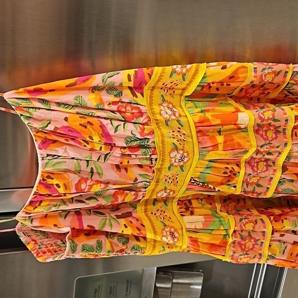 💕FARM RIO💕 Mixed Fruits Paradise Midi Dress ~ Small S NWT - Picture 13 of 16